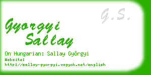 gyorgyi sallay business card