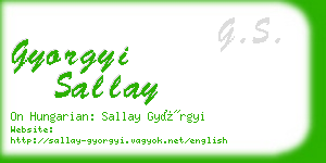 gyorgyi sallay business card